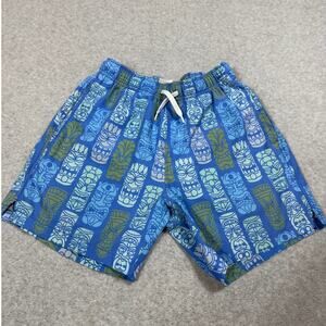 Bear Bottom Mens Size S All Over Tiki Print Swim Trunks